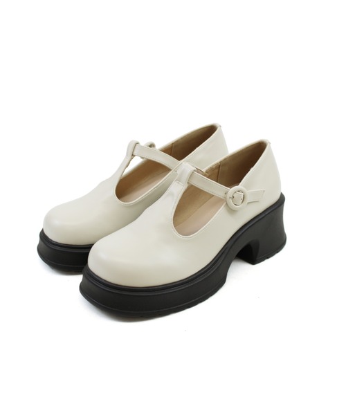 VIVIAN（ヴィヴィアン）の「厚底Tストラップシューズ　ZOZOTOWN+オフィシャルサイト限定商品（ドレスシューズ・レディース・アイボリー/ブラック・S/M/L/LL）」の21枚目の写真