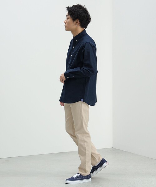 BEAMS HEART(ビームスハート)の「BEAMS HEART / BH刺繍 オックスフォード シャツ(シャツ/ブラウス・メンズ・ネイビー/ホワイト/カーキ・M/S/XL/L)」の6枚目の写真