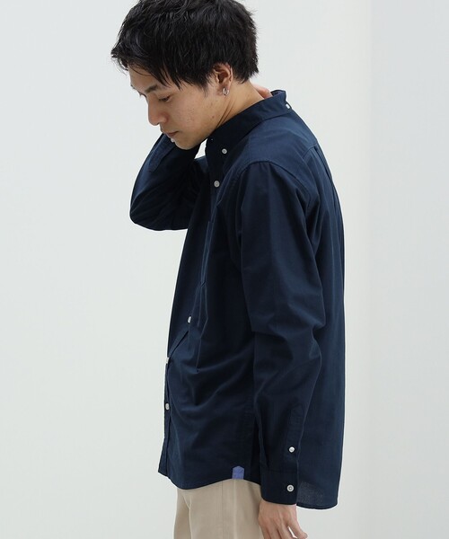 BEAMS HEART(ビームスハート)の「BEAMS HEART / BH刺繍 オックスフォード シャツ(シャツ/ブラウス・メンズ・ネイビー/ホワイト/カーキ・M/S/XL/L)」の8枚目の写真