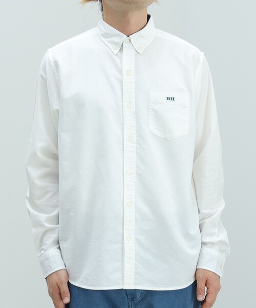 BEAMS HEART(ビームスハート)の「BEAMS HEART / BH刺繍 オックスフォード シャツ(シャツ/ブラウス・メンズ・ネイビー/ホワイト/カーキ・M/S/XL/L)」の9枚目の写真