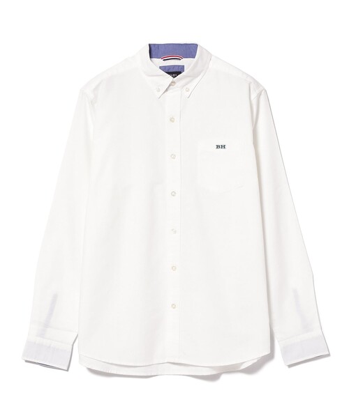 BEAMS HEART(ビームスハート)の「BEAMS HEART / BH刺繍 オックスフォード シャツ(シャツ/ブラウス・メンズ・ネイビー/ホワイト/カーキ・M/S/XL/L)」の14枚目の写真