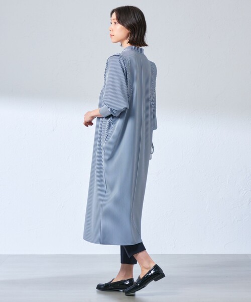 CAST:（キャストコロン）の「【NAVY】【1枚着でも羽織りでも】ストライプワンピース（ワンピース・レディース・ブルー系その他7・S/M）」の4枚目の写真