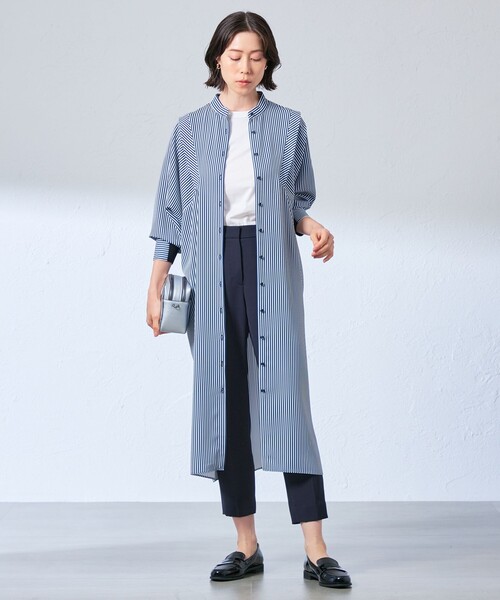 CAST:（キャストコロン）の「【NAVY】【1枚着でも羽織りでも】ストライプワンピース（ワンピース・レディース・ブルー系その他7・S/M）」の11枚目の写真
