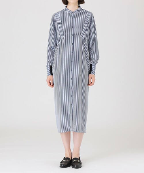 CAST:（キャストコロン）の「【NAVY】【1枚着でも羽織りでも】ストライプワンピース（ワンピース・レディース・ブルー系その他7・S/M）」の2枚目の写真