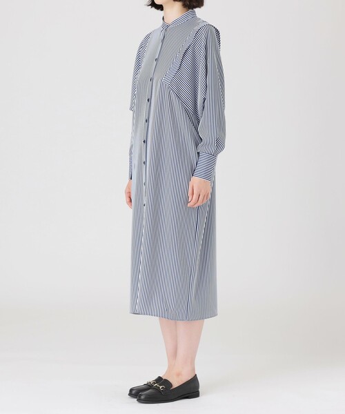 CAST:（キャストコロン）の「【NAVY】【1枚着でも羽織りでも】ストライプワンピース（ワンピース・レディース・ブルー系その他7・S/M）」の7枚目の写真