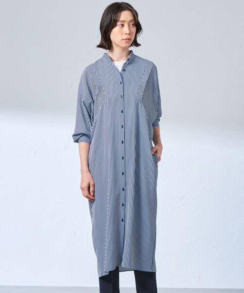 CAST:（キャストコロン）の「【NAVY】【1枚着でも羽織りでも】ストライプワンピース（ワンピース・レディース・ブルー系その他7・S/M）」の14枚目の写真