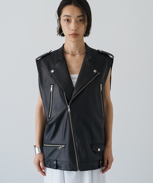 LOUNGEDRESS（ラウンジドレス）の「レザーライダースジレ（ベスト 