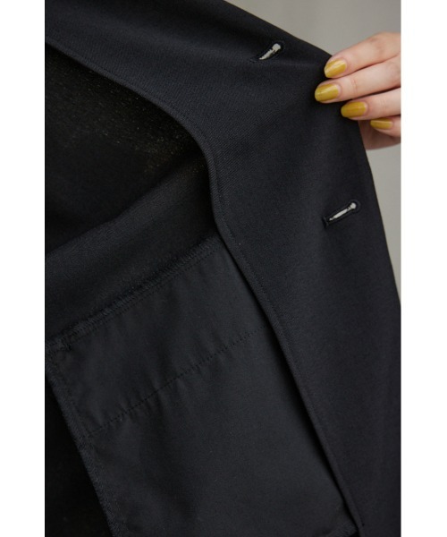 AZUL by moussy(アズールバイマウジー)の「リネンライク半袖シャツジャケット(テーラードジャケット・レディース・ダークグリーン/ブラック/アイボリー・FREE)」の22枚目の写真