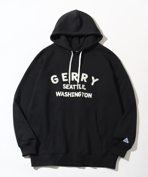 GERRY(ジェリー)の「【GERRY/ジェリー】フェルト刺繍 カレッジロゴ 裏毛フーデッドパーカー(パーカー・メンズ・ネイビー/ダークグレー/アイボリー/アッシュグレー・M/L/LL)」の3枚目の写真