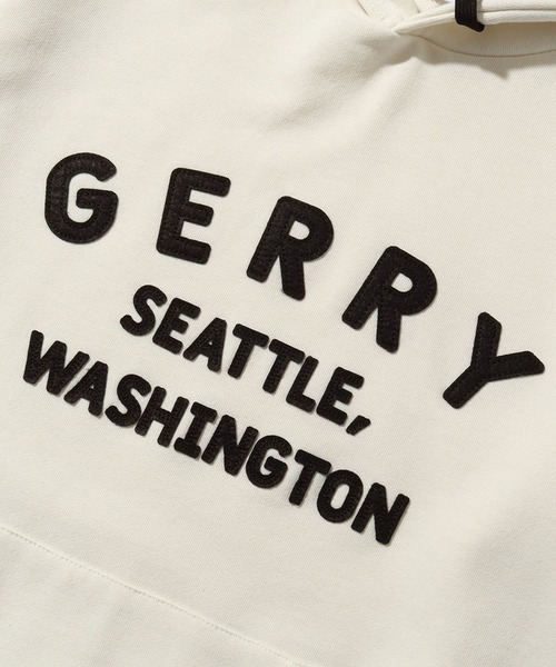 GERRY(ジェリー)の「【GERRY/ジェリー】フェルト刺繍 カレッジロゴ 裏毛フーデッドパーカー(パーカー・メンズ・ネイビー/ダークグレー/アイボリー/アッシュグレー・M/L/LL)」の7枚目の写真