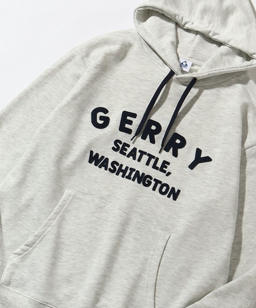GERRY(ジェリー)の「【GERRY/ジェリー】フェルト刺繍 カレッジロゴ 裏毛フーデッドパーカー(パーカー・メンズ・ネイビー/ダークグレー/アイボリー/アッシュグレー・M/L/LL)」の8枚目の写真