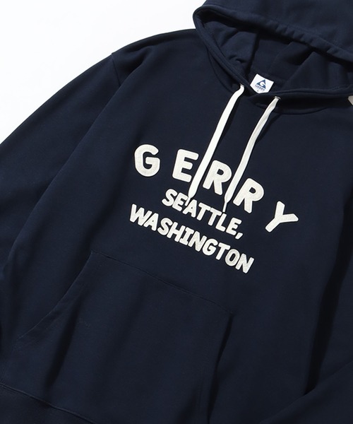 GERRY(ジェリー)の「【GERRY/ジェリー】フェルト刺繍 カレッジロゴ 裏毛フーデッドパーカー(パーカー・メンズ・ネイビー/ダークグレー/アイボリー/アッシュグレー・M/L/LL)」の12枚目の写真
