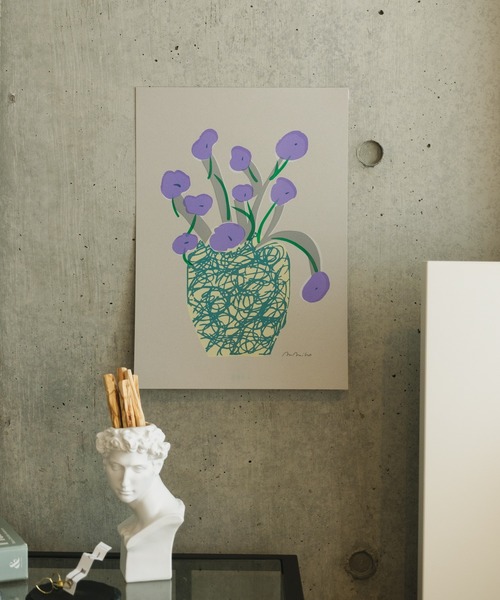 マニュモビールズ】 RISOPOS まちだ美穂 フラワーポスター 3枚セット