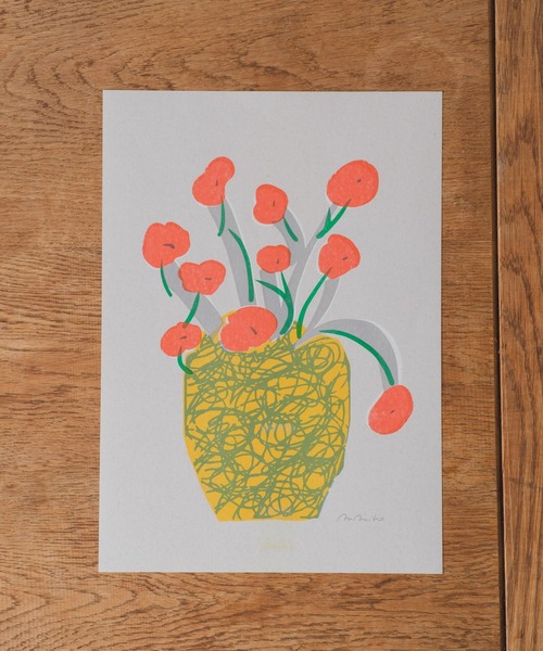 マニュモビールズ】 RISOPOS まちだ美穂 フラワーポスター 3枚セット