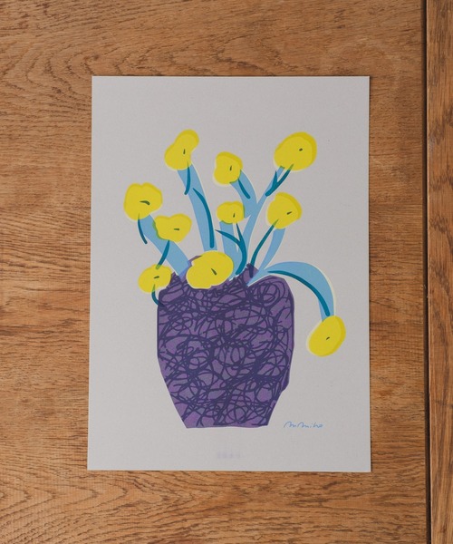 マニュモビールズ】 RISOPOS まちだ美穂 フラワーポスター 3枚セット