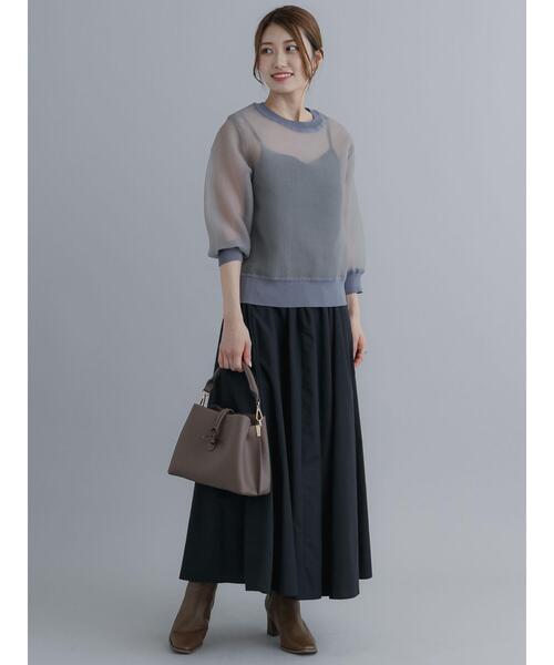 Te chichi（テチチ）の「ギャザーフレアスカート（スカート・レディース・ブラック/グレー/グリーン・F）」の21枚目の写真