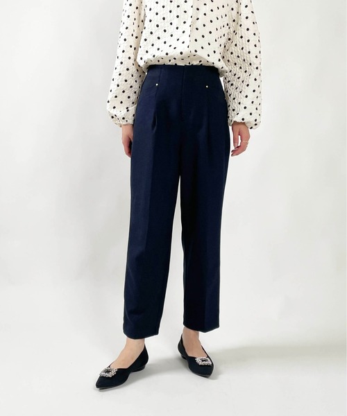 PICCIN(ピッチン)の「【セットアップ可能】ハイウエストセンタープレスパンツ(その他パンツ・レディース・アイボリー/ブラウン/ネイビー・M/S)」の3枚目の写真