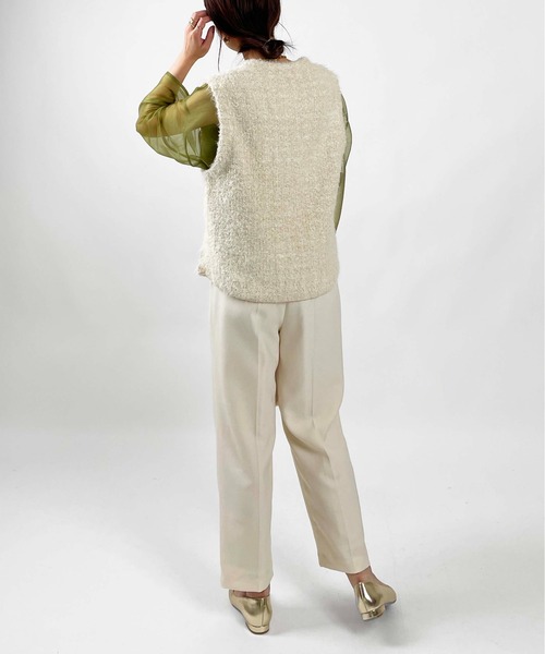 PICCIN(ピッチン)の「【セットアップ可能】ハイウエストセンタープレスパンツ(その他パンツ・レディース・アイボリー/ブラウン/ネイビー・M/S)」の15枚目の写真