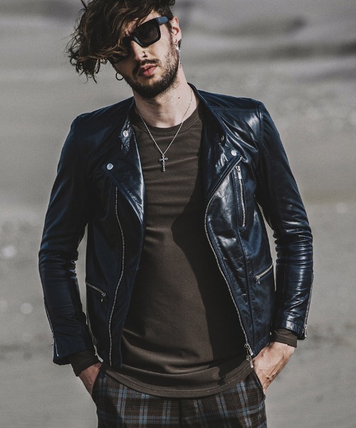 NO ID.（ノーアイディ）の「mj9474- ｶｳﾚｻﾞｰｾﾐﾀﾞﾌﾞﾙﾗｲﾀﾞｰｽJKT