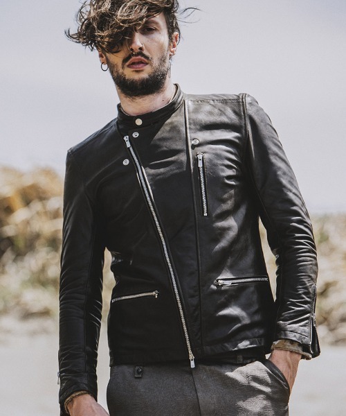 NO ID.（ノーアイディ）の「mj9474- ｶｳﾚｻﾞｰｾﾐﾀﾞﾌﾞﾙﾗｲﾀﾞｰｽJKT