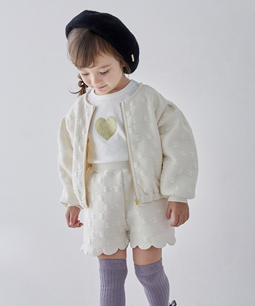 petit main（プティマイン）の「リボンキルトショートパンツ（その他パンツ・キッズ・ライトピンク/アイボリー/ブラック/トップグレー・130cm/120cm/80ｃｍ/90cm/100cm/110cm）」の5枚目の写真