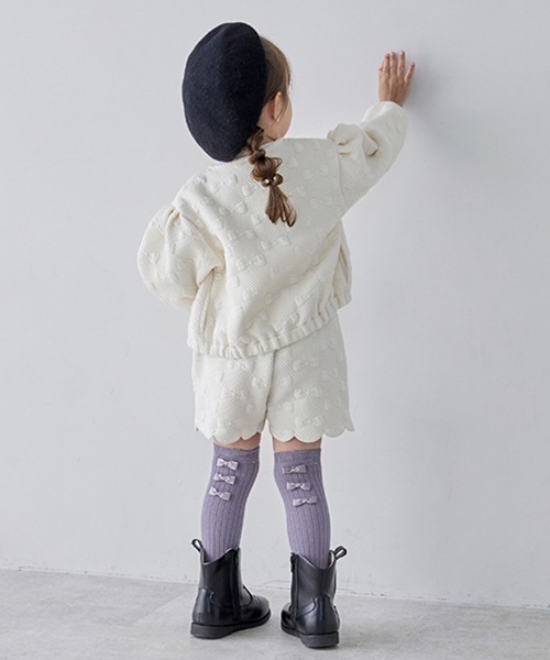 petit main（プティマイン）の「リボンキルトショートパンツ（その他パンツ・キッズ・ライトピンク/アイボリー/ブラック/トップグレー・130cm/120cm/80ｃｍ/90cm/100cm/110cm）」の6枚目の写真
