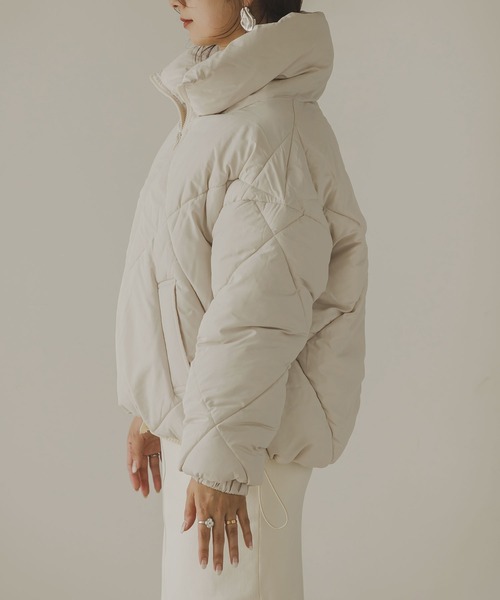 rectangle（レクタングル）の「ダイヤキルトダウンジャケット（ダウンジャケット/コート・レディース・ブラック/オフホワイト・MEDIUM）」の19枚目の写真