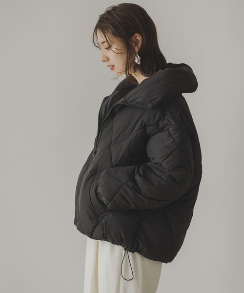 rectangle（レクタングル）の「ダイヤキルトダウンジャケット（ダウンジャケット/コート・レディース・ブラック/オフホワイト・MEDIUM）」の9枚目の写真