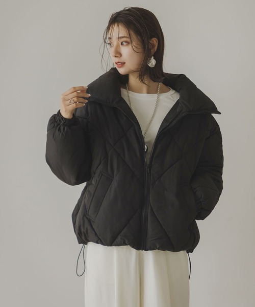 rectangle（レクタングル）の「ダイヤキルトダウンジャケット（ダウンジャケット/コート・レディース・ブラック/オフホワイト・MEDIUM）」の11枚目の写真