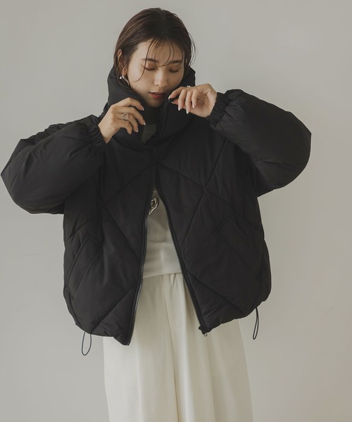 rectangle（レクタングル）の「ダイヤキルトダウンジャケット（ダウンジャケット/コート・レディース・ブラック/オフホワイト・MEDIUM）」の13枚目の写真