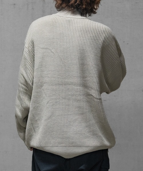 Red Cap Girl（レッドキャプガール）の「【a-r】〔Red Cap Girl/レッドキャップガール〕リブ編み ワッペン付き ハーフジップニット（ニット/セーター・メンズ・グレイッシュベージュ/ネイビー/ブラック・X-LARGE/MEDIUM/LARGE）」の11枚目の写真