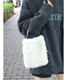 Ungrid | カーリーフェイクファーミニバッグ(ハンドバッグ)