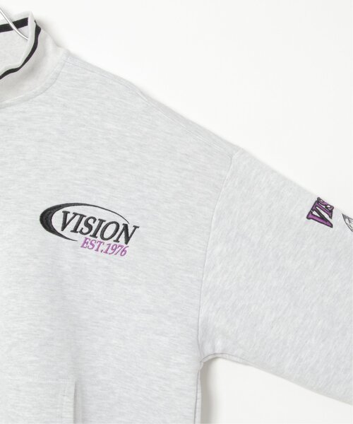 VISION STREET WEAR(ヴィジョンストリートウェア)の「VISION STREET WEAR ビジョンストリートウェア リブラインハーフジップ(スウェット・メンズ・ライトグレー/ブラック・M/L)」の18枚目の写真