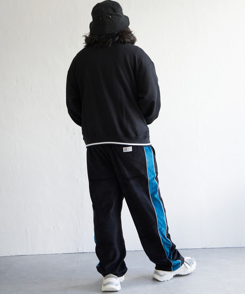 VISION STREET WEAR(ヴィジョンストリートウェア)の「VISION STREET WEAR ビジョンストリートウェア リブラインハーフジップ(スウェット・メンズ・ライトグレー/ブラック・M/L)」の12枚目の写真
