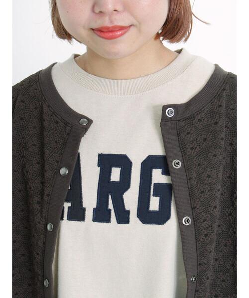 Samansa Mos2（サマンサ モスモス）の「前後着カットジャカードカーディガン（カーディガン/ボレロ・レディース・チャコールグレー/ベージュ/ミント・F）」の8枚目の写真