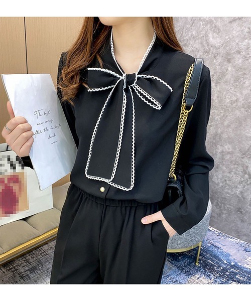 首元リボンフリルブラウス（シャツ/ブラウス）｜GOLDJAPAN（ゴールドジャパン）