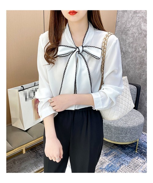 首元リボンフリルブラウス（シャツ/ブラウス）｜GOLDJAPAN（ゴールドジャパン）