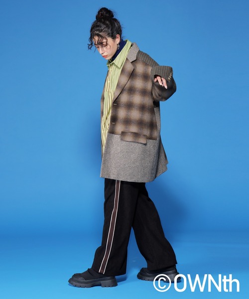 OWNth(オンス)の「サイドテープラインコーデュロイトラックパンツ(その他パンツ・レディース・ブラック・M/L)」の8枚目の写真