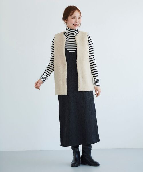 le.coeur blanc(ルクールブラン)の「ボーダーリブタートル(ニット/セーター・レディース・ホワイト系その他/ベージュ系その他3/ブラック系その他・38)」の19枚目の写真