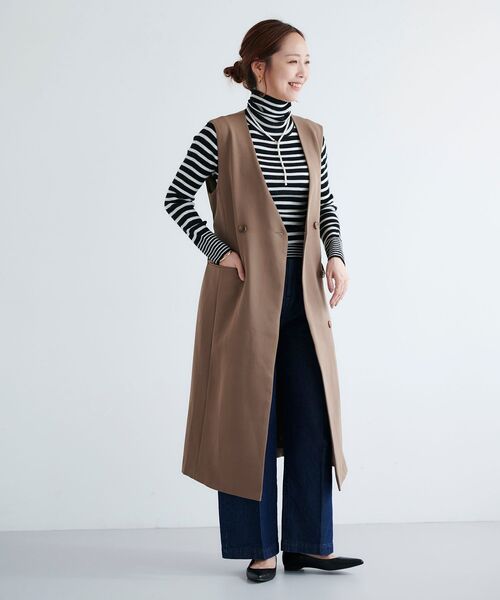 le.coeur blanc(ルクールブラン)の「ボーダーリブタートル(ニット/セーター・レディース・ホワイト系その他/ベージュ系その他3/ブラック系その他・38)」の15枚目の写真