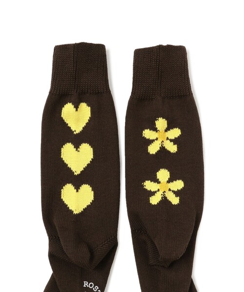 BEAMS BOY（ビームスボーイ）の「ROSTER SOX × BEAMS BOY / 別注 フラワー & ハート ソックス 24S（ソックス/靴下・レディース・ブラウン/オレンジ・ONE SIZE）」の4枚目の写真