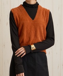ｔｏｌｅｎｅ（トレネ）の「Vネックシャギーニットベスト（ベスト）」