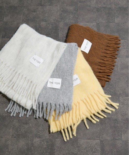THE YOn（ザヨン）の「ウールミックスボリュームマフラー（マフラー・レディース・グレー/ブラウン/イエロー/ホワイト・FREE）」の7枚目の写真