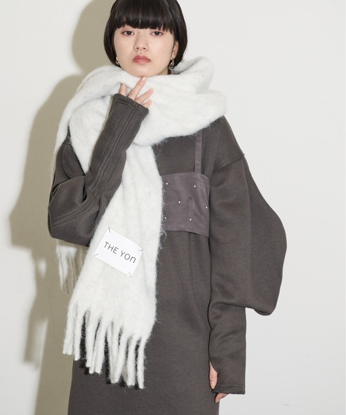 THE YOn（ザヨン）の「ウールミックスボリュームマフラー（マフラー・レディース・グレー/ブラウン/イエロー/ホワイト・FREE）」の8枚目の写真