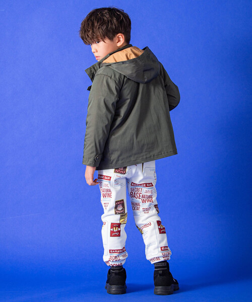 WASK（ワスク）の「メニュー柄エステル裏起毛パンツ(100～160cm)（スウェットパンツ・キッズ・ブルー系その他2/ホワイト系その他・120cm/110cm/140cm/160cm/150cm/130cm/100cm）」の20枚目の写真