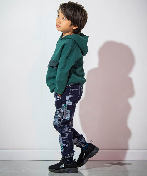 WASK（ワスク）の「メニュー柄エステル裏起毛パンツ(100～160cm)（スウェットパンツ・キッズ・ブルー系その他2/ホワイト系その他・120cm/110cm/140cm/160cm/150cm/130cm/100cm）」の3枚目の写真