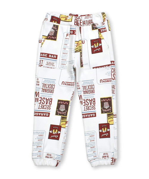 WASK（ワスク）の「メニュー柄エステル裏起毛パンツ(100～160cm)（スウェットパンツ・キッズ・ブルー系その他2/ホワイト系その他・120cm/110cm/140cm/160cm/150cm/130cm/100cm）」の5枚目の写真