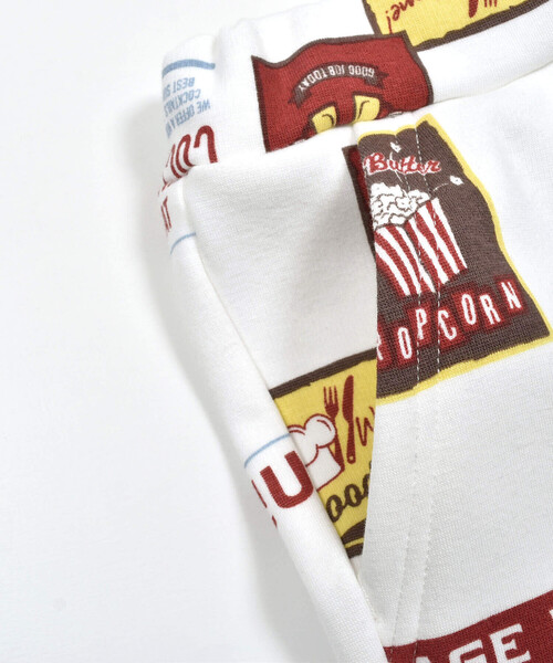 WASK（ワスク）の「メニュー柄エステル裏起毛パンツ(100～160cm)（スウェットパンツ・キッズ・ブルー系その他2/ホワイト系その他・120cm/110cm/140cm/160cm/150cm/130cm/100cm）」の7枚目の写真