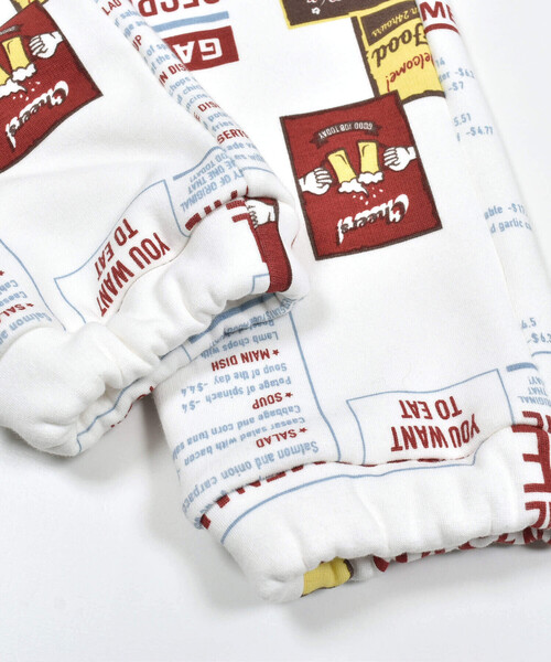 WASK（ワスク）の「メニュー柄エステル裏起毛パンツ(100～160cm)（スウェットパンツ・キッズ・ブルー系その他2/ホワイト系その他・120cm/110cm/140cm/160cm/150cm/130cm/100cm）」の8枚目の写真