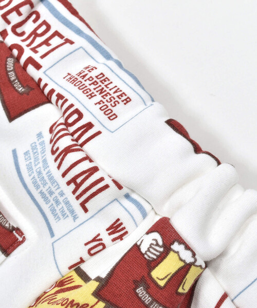 WASK（ワスク）の「メニュー柄エステル裏起毛パンツ(100～160cm)（スウェットパンツ・キッズ・ブルー系その他2/ホワイト系その他・120cm/110cm/140cm/160cm/150cm/130cm/100cm）」の10枚目の写真